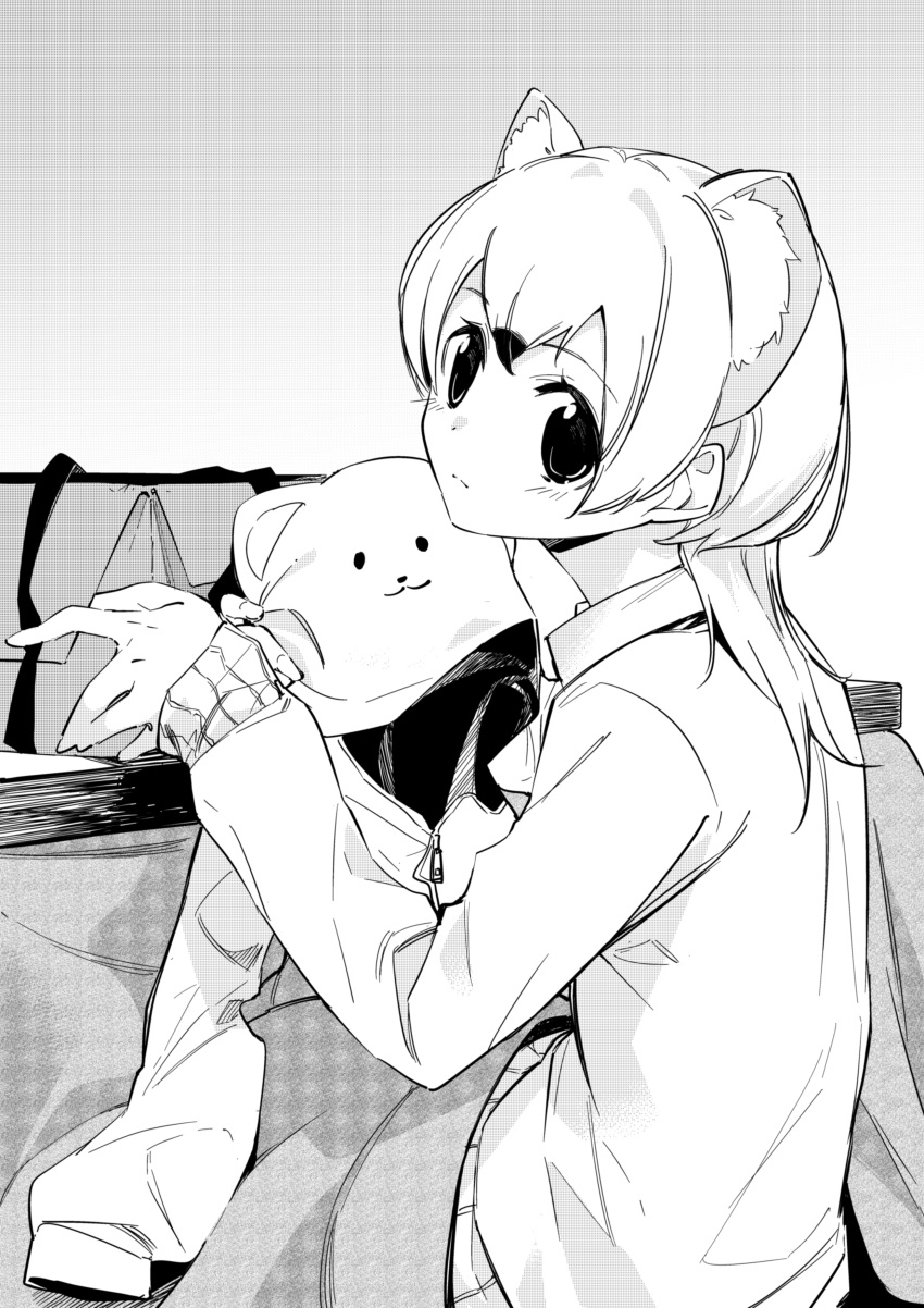 1girl, absurdres, back, bag, black_hair, blush, gift, highres