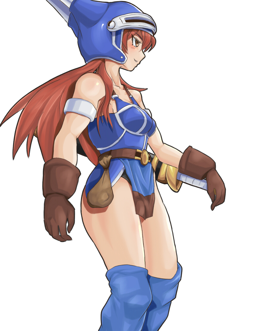 brown_hair, daisy_(dq), dragon_quest, dragon_quest_yuusha_abel_densetsu, gloves, helmet, sheath, sheathed