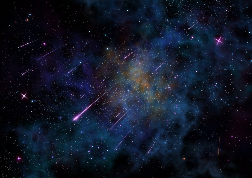 absurdres, highres, lilithbloody, nebula, no_humans, scenery, shooting_star, sky