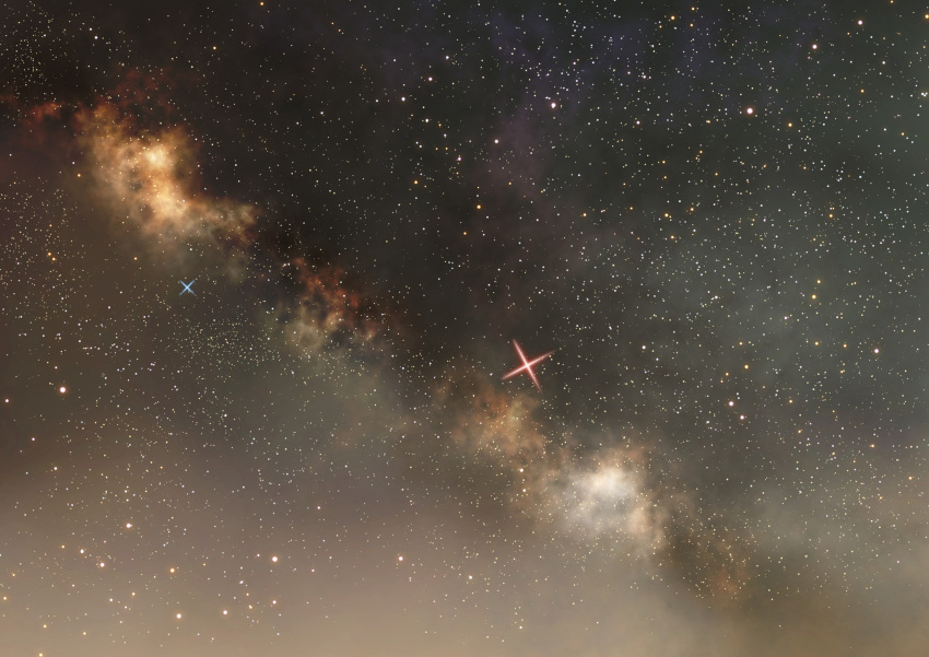 absurdres, galaxy, highres, lilithbloody, milky_way, no_humans, scenery, sky