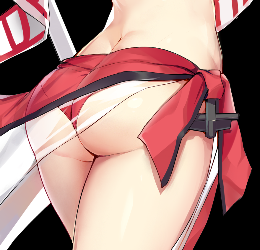 1girl, ass, azur_lane, bcat, black_background, close-up, from_behind, head_out_of_frame