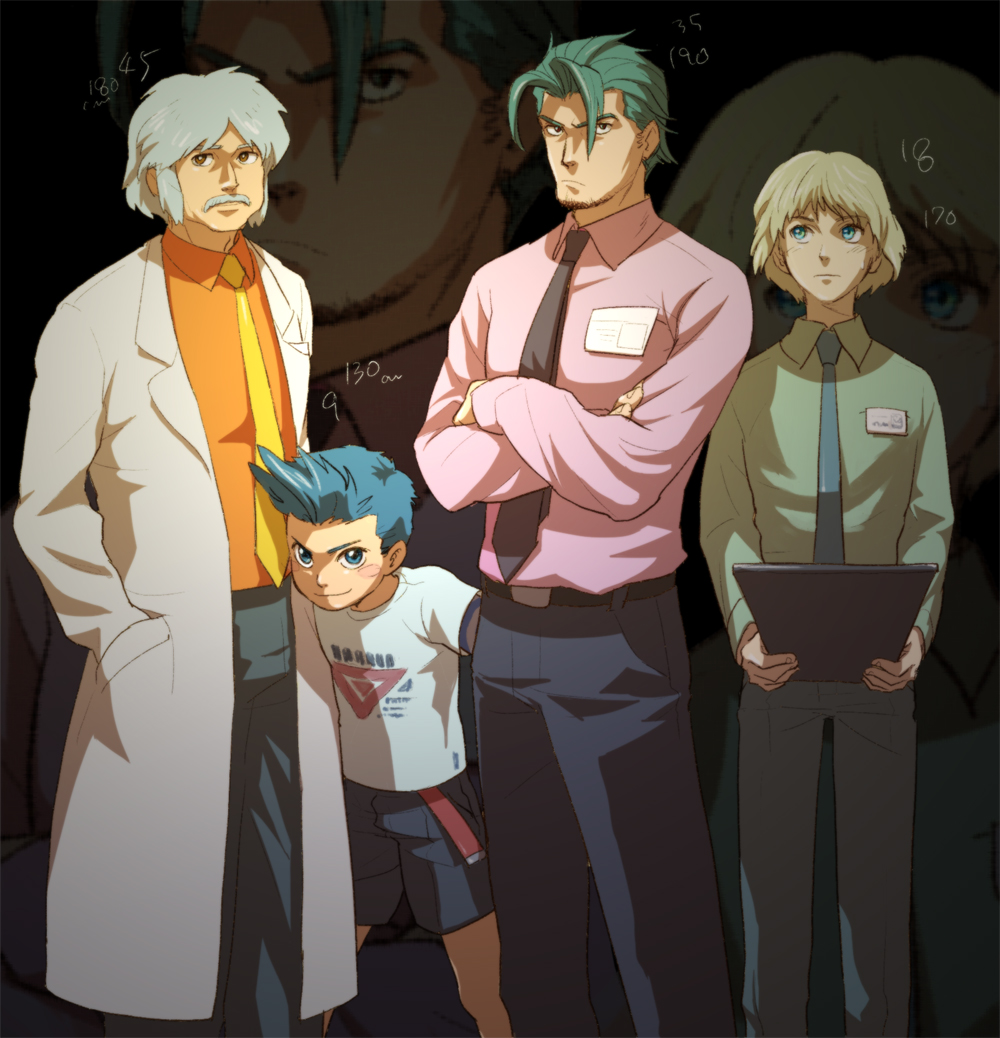 father_and_son, multiple_boys, nakajima_hiroshi, red_(saga_frontier), saga, saga_frontier, short_hair, smile