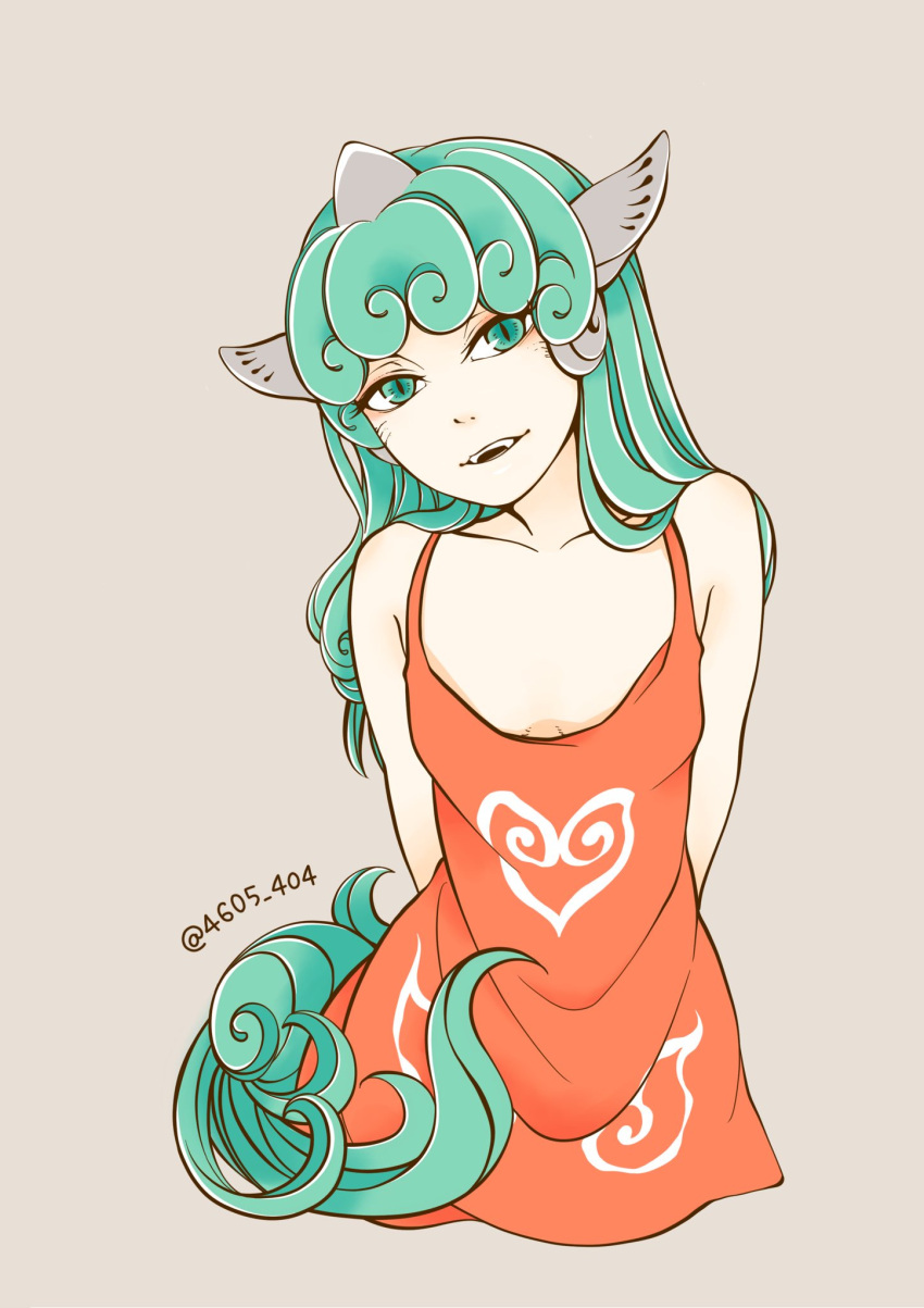 1girl, alternate_costume, animal_ears, arms_behind_back, bangs, bare_arms, bare_shoulders, collarbone