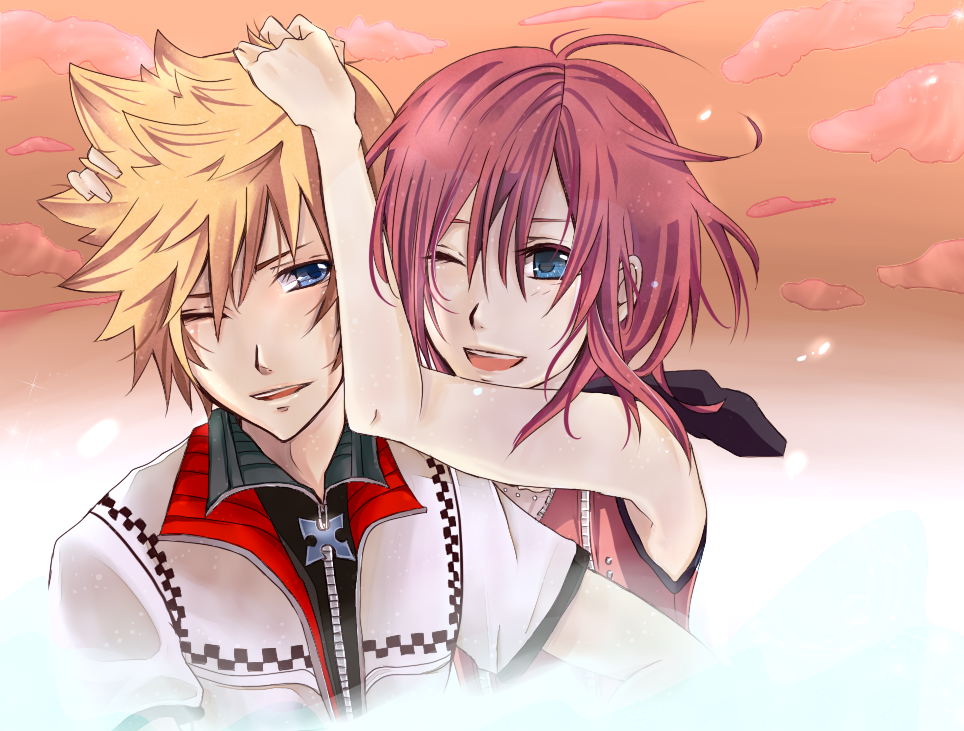 1girl, blonde_hair, blue_eyes, hanadog, kairi_(kingdom_hearts), kingdom_hearts, kingdom_hearts_ii, redhead