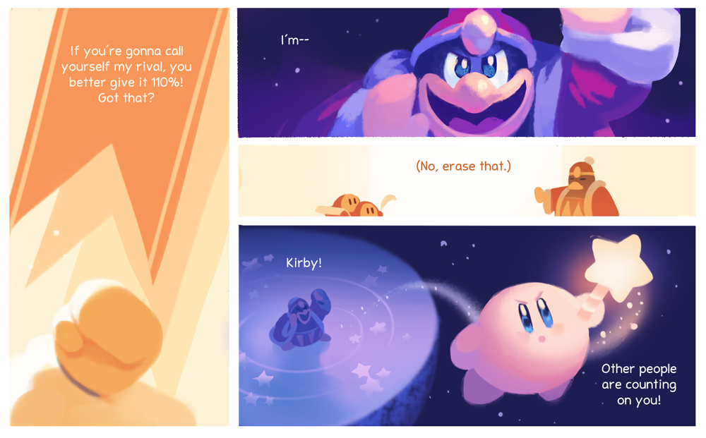 1boy, =_=, comic, english, fountain_of_dreams, king_dedede, kirby, kirby's_adventure