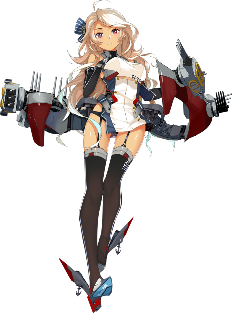 1girl, ahoge, azur_lane, bare_shoulders, black_legwear, black_panties, blue_ribbon, blush