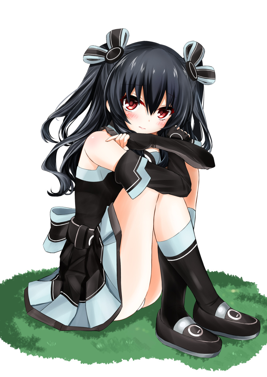 1girl, absurdres, bangs, bare_legs, bare_shoulders, belt, black_dress, black_footwear