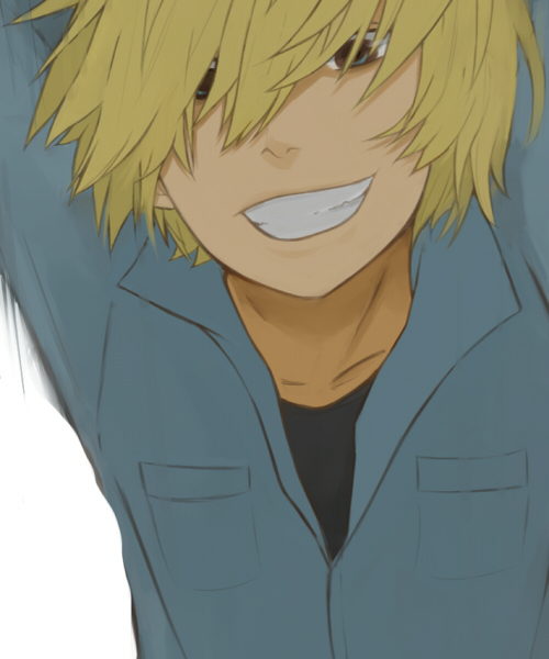 baccano, bad_id, blonde_hair, graham_spector, grin, male, poripori, short_hair