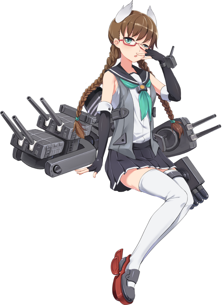 1girl, :o, aqua_eyes, azur_lane, bangs, black_gloves, black_skirt, braid