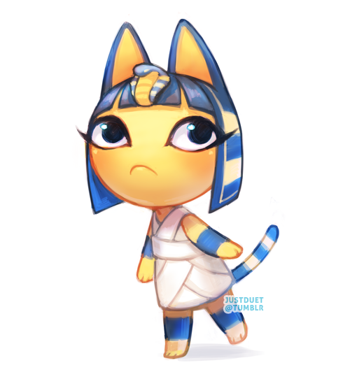 1girl, animal_ears, artist_name, bandage, cat_ears, cat_tail, doubutsu_no_mori, egyptian_clothes
