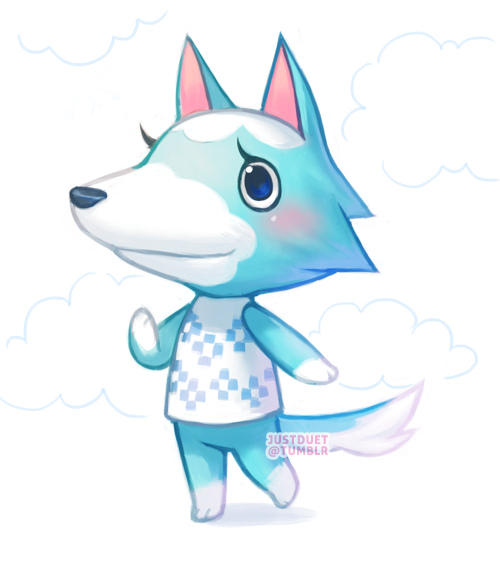 1girl, animal_ears, artist_name, blue_eyes, clouds, doubutsu_no_mori, image_sample, ririi_(doubutsu_no_mori)