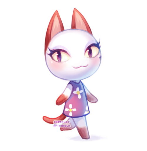 1girl, animal_ears, artist_name, cat_ears, cat_tail, doubutsu_no_mori, flower, image_sample, olivia_(doubutsu_no_mori), simple_background, solo, tail, tumblr_sample, violet_eyes, white_background