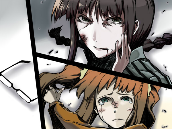 bad_id, blood, bruise, glasses, hujiya, idolmaster, injury, serious