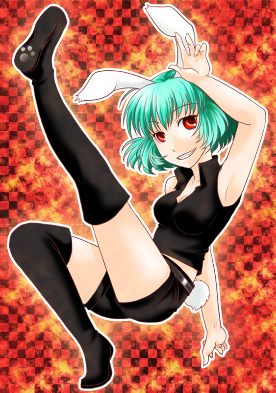 aqua_hair, armpits, bad_id, misumi_kouji, misumikouji, red_eyes, siesta410, siesta_sisters