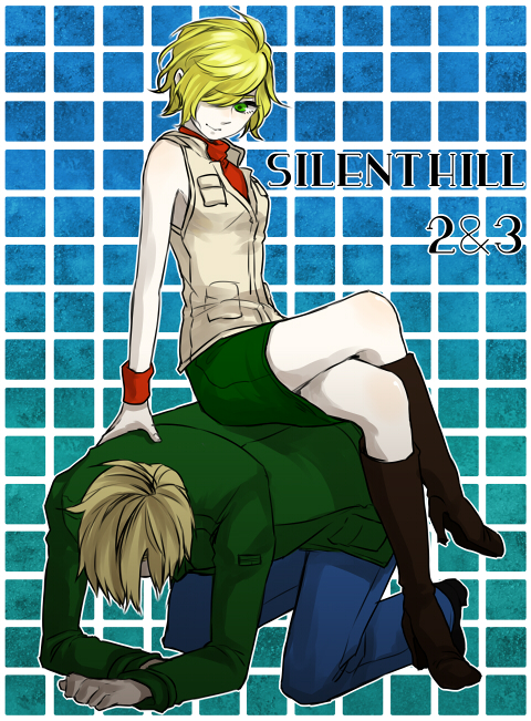 1boy, 1girl, kizdollark, short_hair, silent_hill