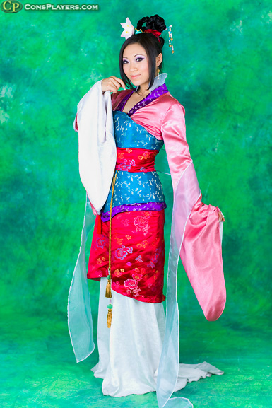 angelicstar, asian, asian_clothes, black_hair, cosplay, disney, geisha, hair_flower