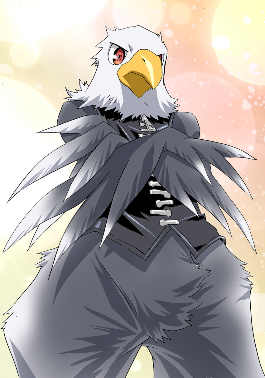 1boy, apollo_(doubutsu_no_mori), bird, doubutsu_no_mori, feathered_wings, feathers, furry, graphite_(medium)