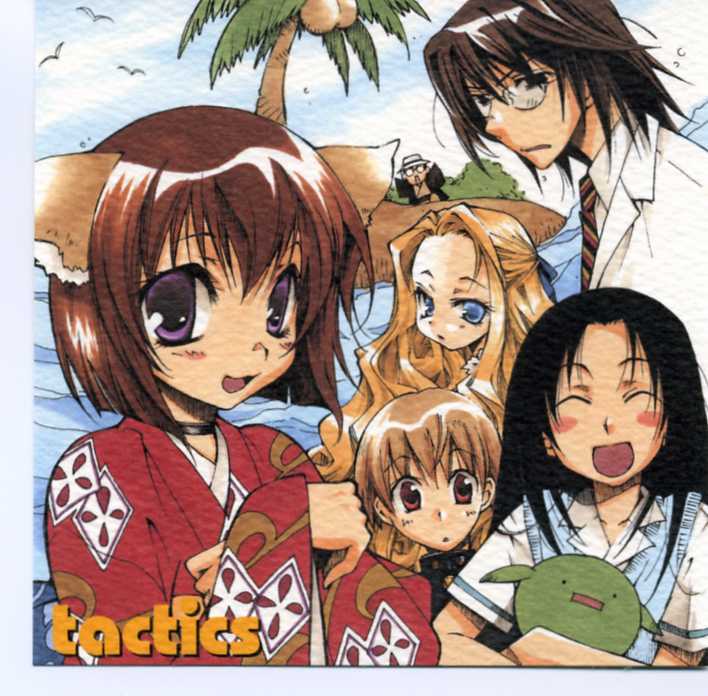 2girls, 4boys, :d, alternate_costume, animal_ears, bangs, black_hair, blonde_hair