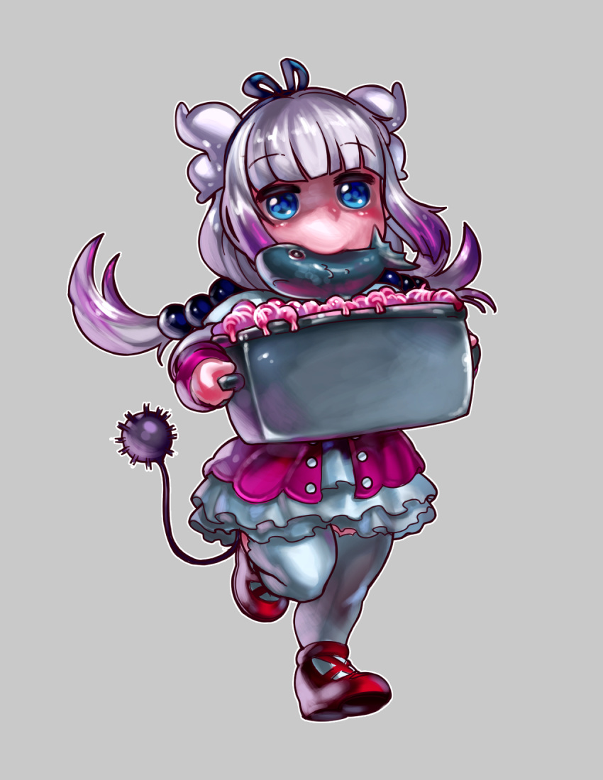 1girl, amano-g, bangs, black_bow, black_hairband, blunt_bangs, bow, bucket