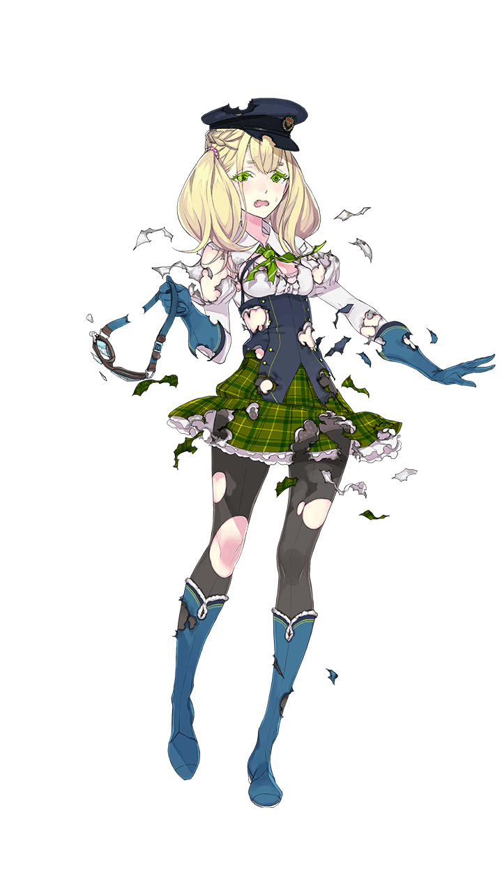 1girl, blonde_hair, blue_footwear, blue_gloves, boots, checkered, checkered_skirt, fakepucco