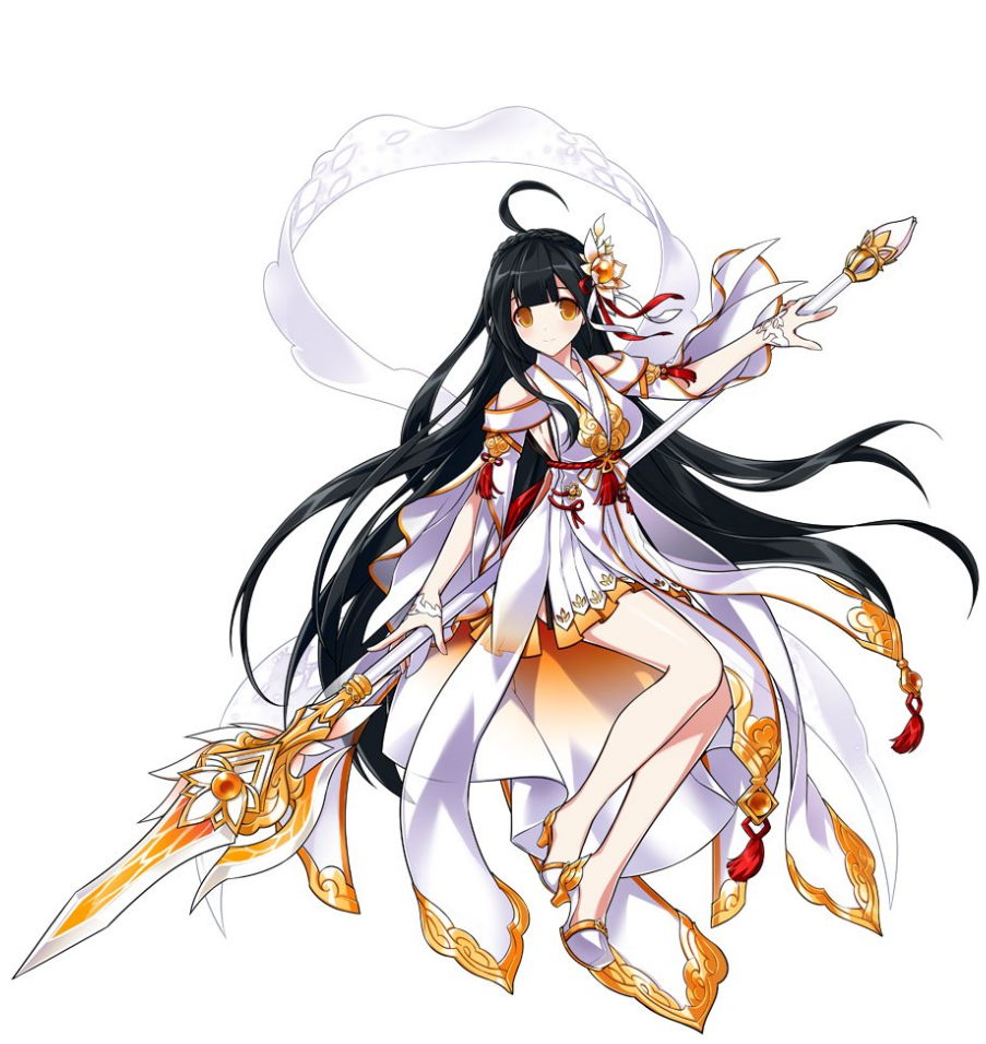 1girl, ahoge, apsara_(elsword), ara_han, artist_request, black_hair, closed_mouth, elsword