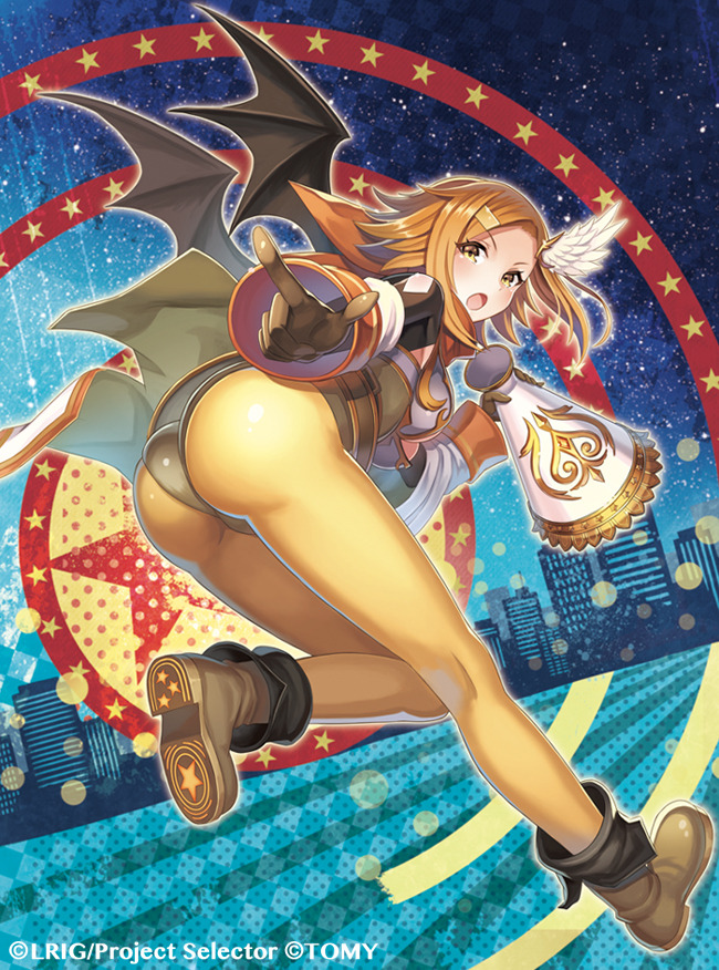 1girl, ass, bat_wings, bent_over, bodysuit, boots, breasts, brown_eyes
