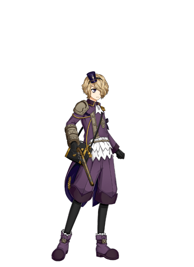 1boy, aiguillette, ankle_boots, antique_firearm, armor, bangs, black_gloves, black_legwear