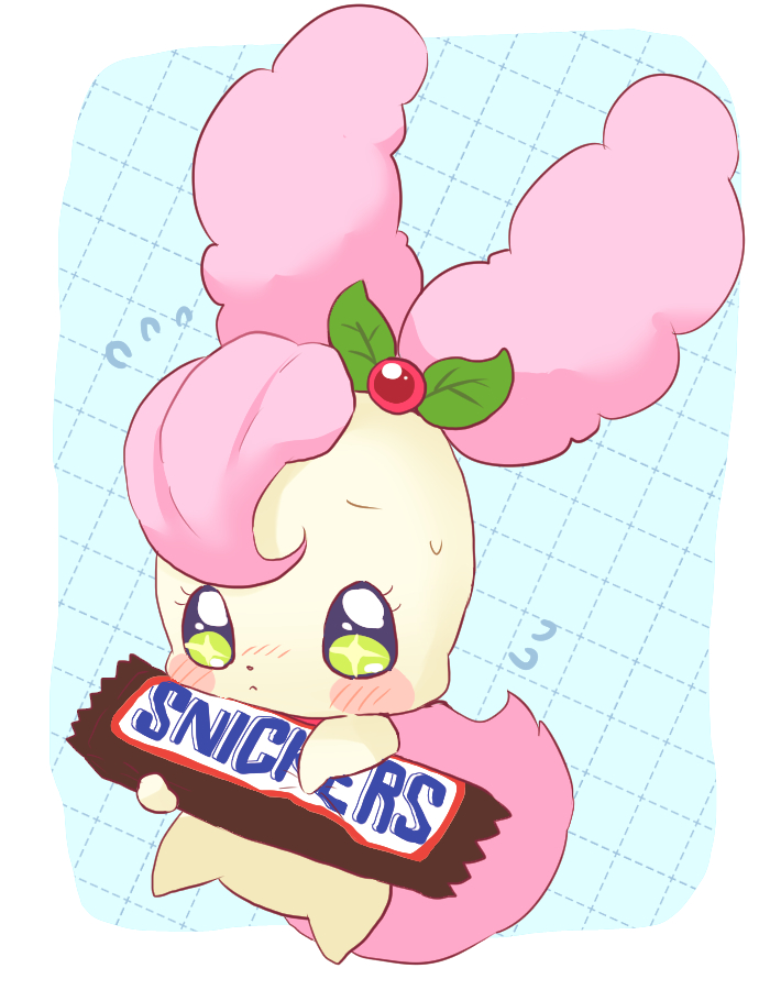 +_+, 1girl, blue_background, blue_eyes, candy_bar, fairy, flying_sweatdrops, kirakira_precure_a_la_mode