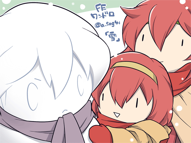 1boy, 2girls, brother_and_sister, fire_emblem, fire_emblem:_mystery_of_the_emblem, gloves, long_hair, maria_(fire_emblem)