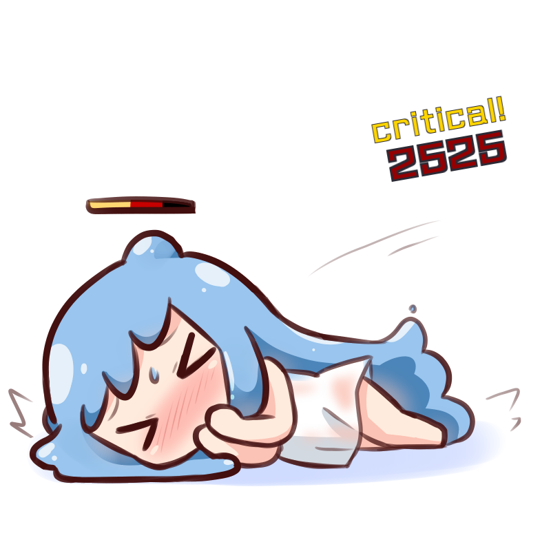>_<, 1girl, absurdly_long_hair, bangs, barefoot, blue_hair, blush, chibi