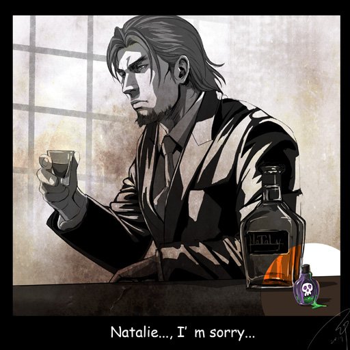 1boy, alternate_costume, beard, bottle, closed_mouth, collared_shirt, cup, dorcas_(fire_emblem)