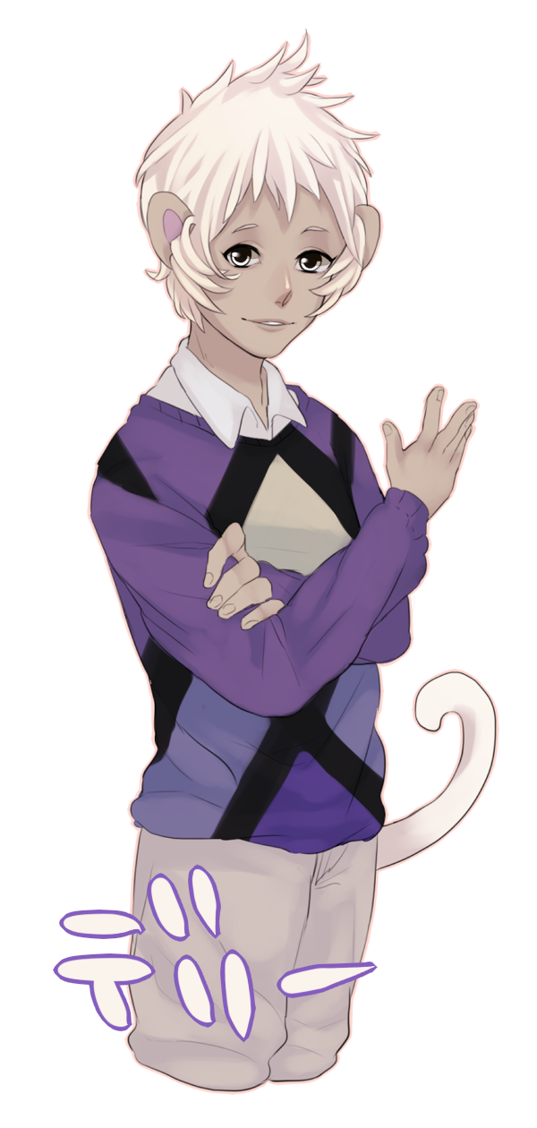 1boy, dark_skin, delhi_(doubutsu_no_mori), doubutsu_no_mori, highres, male_focus, monkey_tail, personification