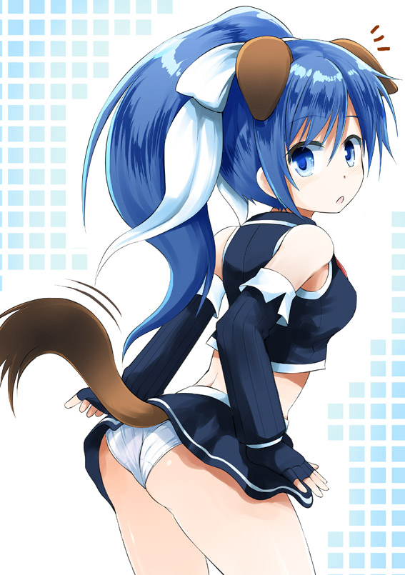 1girl, :o, animal_ears, bangs, bare_shoulders, black_gloves, black_shirt, black_skirt
