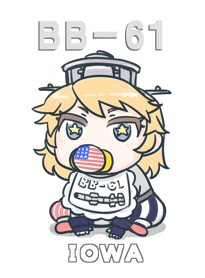 1girl, alternate_costume, alternate_hairstyle, american_flag, american_flag_legwear, ao_arashi, baby, bib