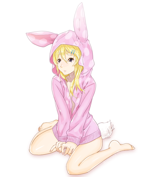 1girl, animal_ears, barefoot, blonde_hair, bunny_tail, christine_(doubutsu_no_mori), doubutsu_no_mori, hair_ornament
