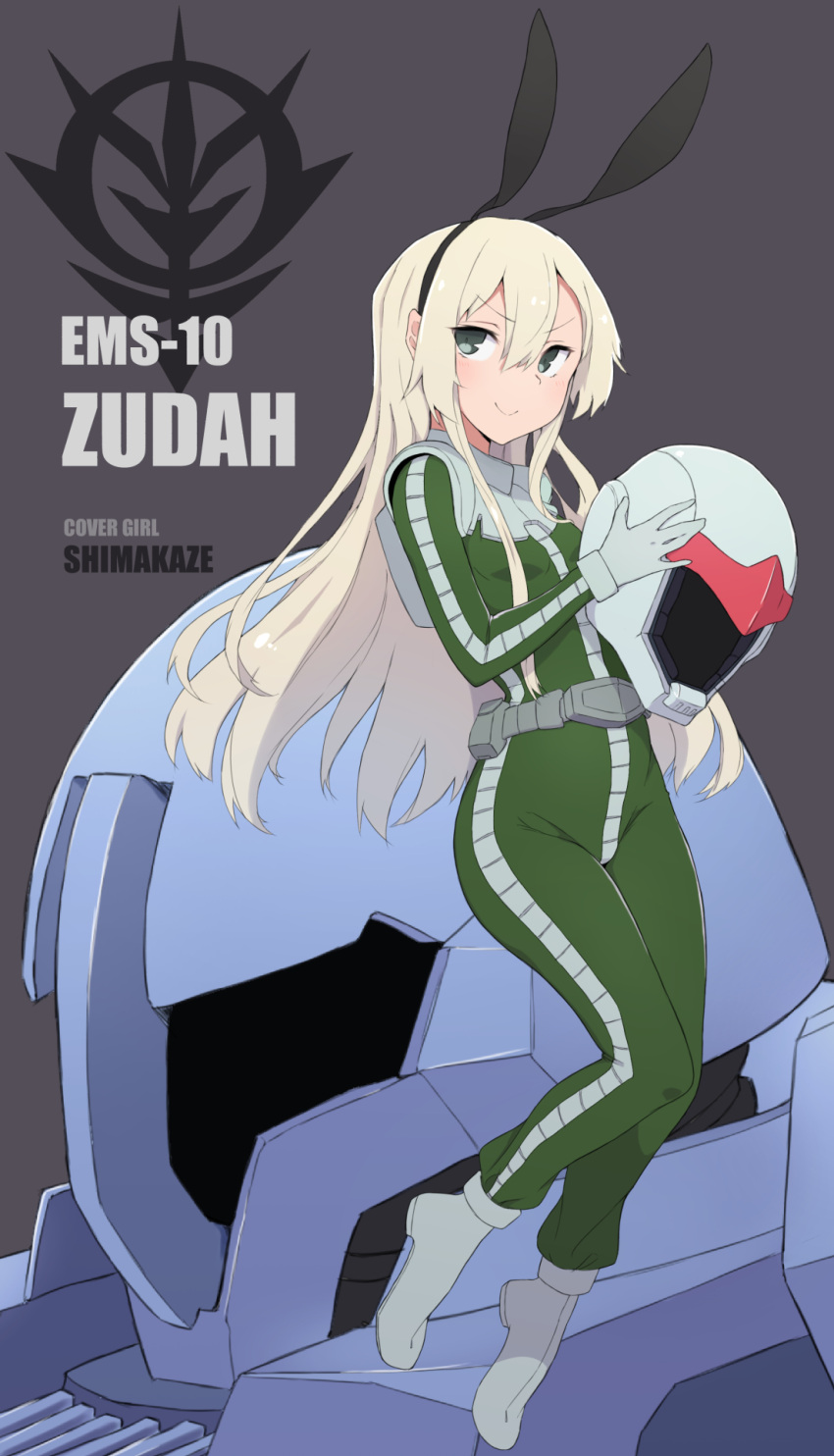 1girl, alternate_costume, black_bow, blonde_hair, blue_gloves, blush, bodysuit, boots