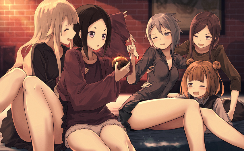 5girls, :d, ;d, ^_^, ange_(princess_principal), bangs, beatrice_(princess_principal), black_hair