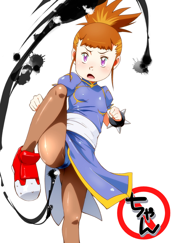 1girl, boots, china_dress, chinese_clothes, chun-li, chun-li_(cosplay), cosplay, digimon