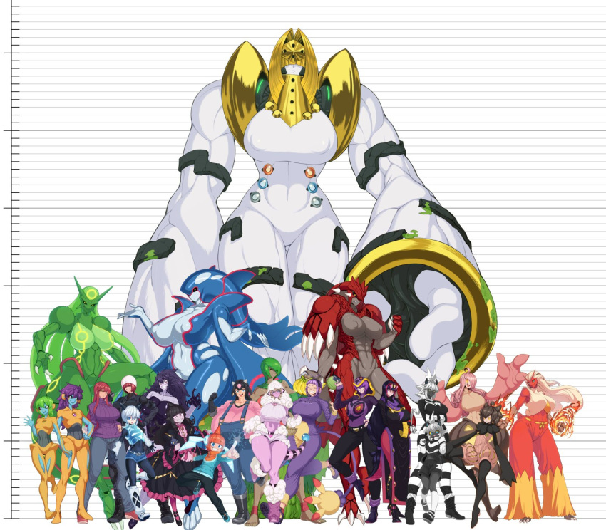 6+girls, ambipom, arbok, banette, biriri-ane_(space_jin), black_sclera, blaziken, blitzle