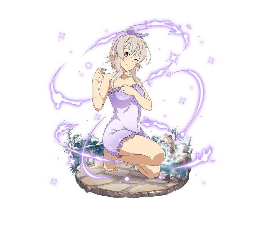1girl, ;), barefoot, breasts, cleavage, collarbone, faux_figurine, feet