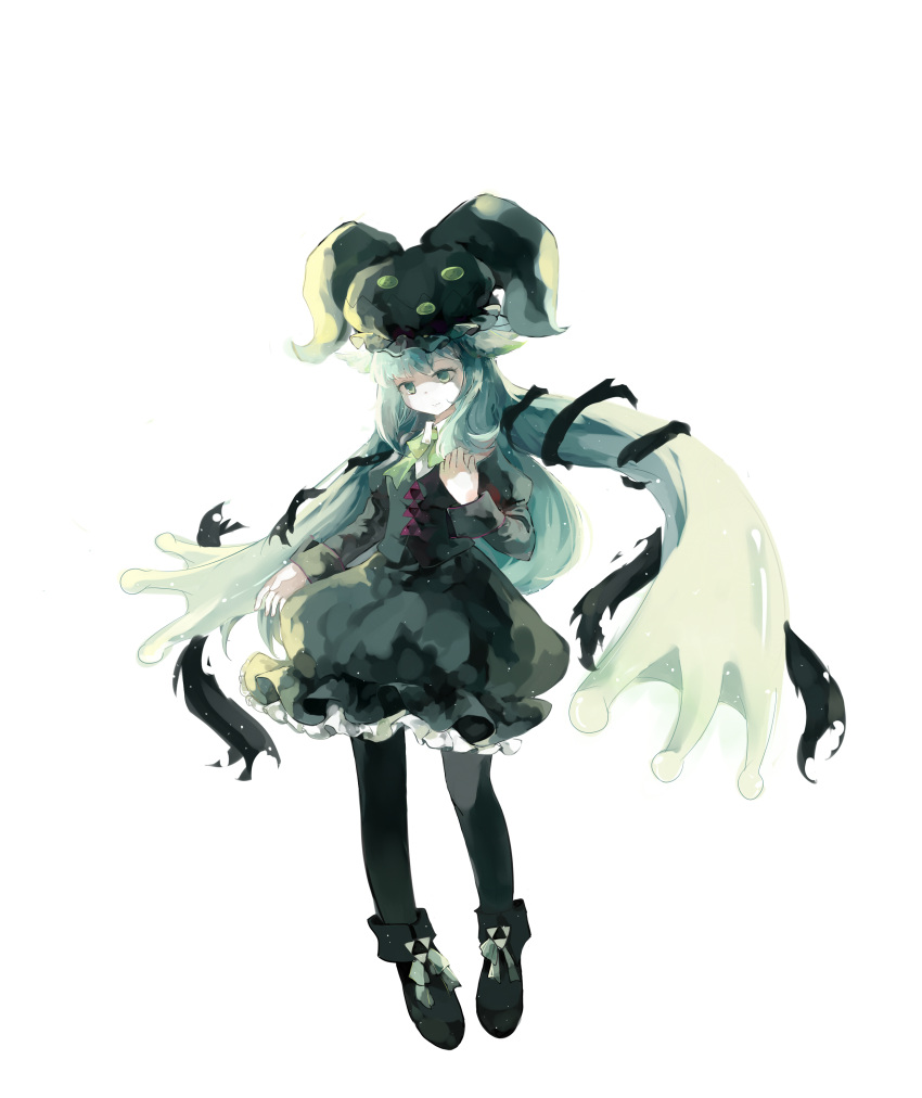1girl, absurdres, black_shirt, book, book_of_star_mythology, bubble_skirt, dress, expressionless