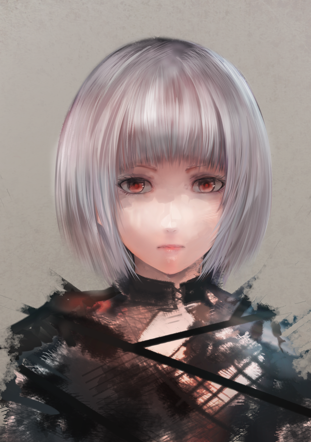 1girl, closed_mouth, commentary_request, eyebrows_visible_through_hair, eyelashes, grey_hair, highres, original