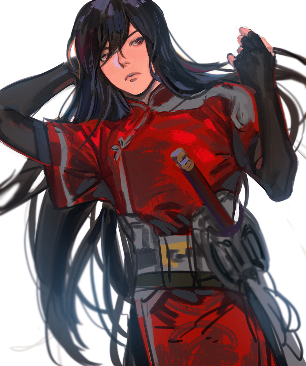 1boy, black_hair, blue_eyes, elbow_gloves, fingerless_gloves, fire_emblem, fire_emblem:_ankoku_ryuu_to_hikari_no_tsurugi, fire_emblem:_mystery_of_the_emblem