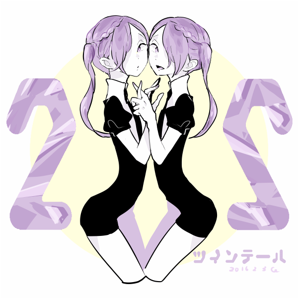 alternate_hairstyle, amethyst_(houseki_no_kuni), androgynous, black_neckwear, braid, cojimama, dated, gem_uniform_(houseki_no_kuni)