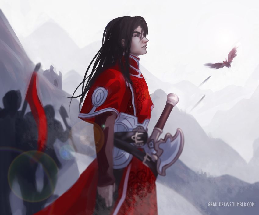 animal, bird, black_hair, fire_emblem, fire_emblem:_ankoku_ryuu_to_hikari_no_tsurugi, fire_emblem:_mystery_of_the_emblem, fire_emblem:_shin_ankoku_ryuu_to_hikari_no_tsurugi, fire_emblem:_shin_monshou_no_nazo