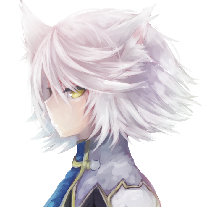 1girl, animal_ears, ashuorange, from_side, looking_at_viewer, looking_to_the_side, pop-up_story, profile