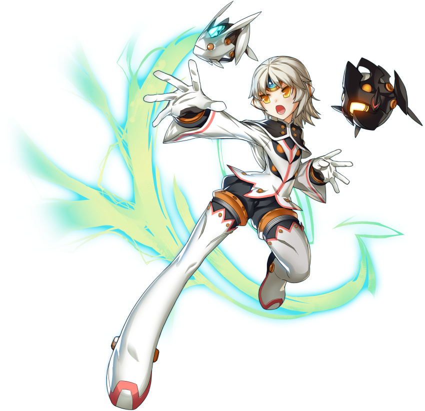 1girl, :o, absurdres, another_code_(elsword), black_pants, boots, capelet, elsword