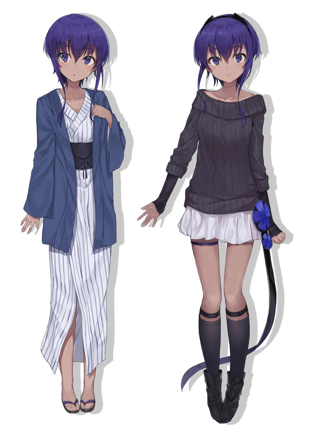1girl, :o, ankle_boots, arm_warmers, arms_at_sides, assassin_(fate/prototype_fragments), bangs, black_footwear