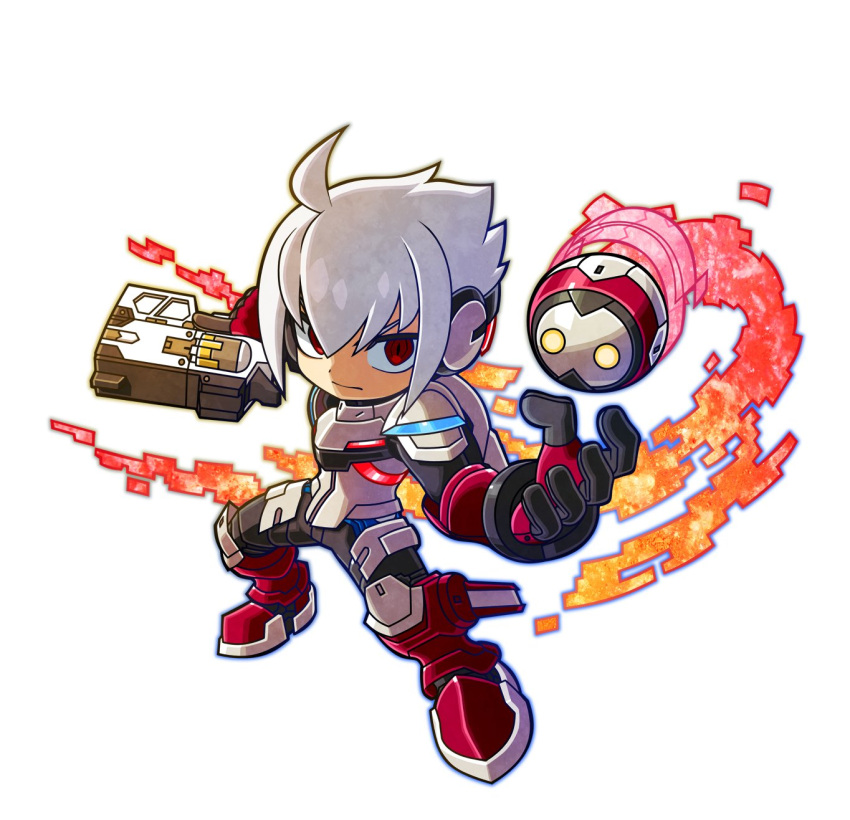 1boy, acura_(gunvolt), ahoge, azure_striker_gunvolt, azure_striker_gunvolt_2, gun, highres, male_focus