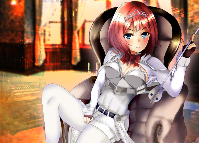 1girl, ark_royal_(kantai_collection), arrow, bad_anatomy, bangs, blue_eyes, blunt_bangs, bob_cut